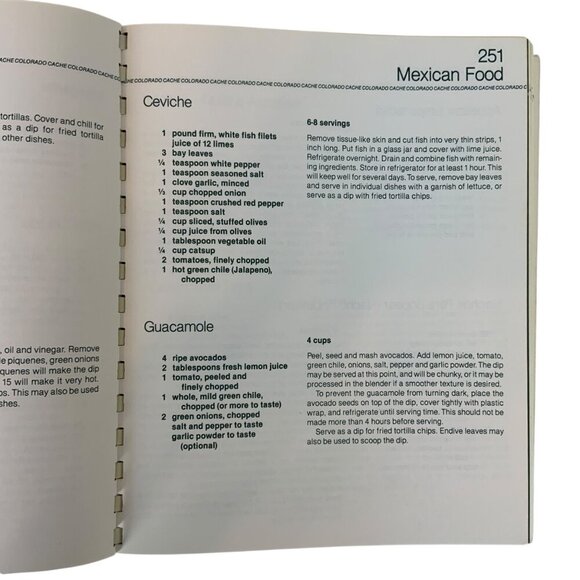 Colorado Cache Cookbook Junior League Denver 10th Anniversary Ltd Ed Spiral 1988 - Picture 10 of 12